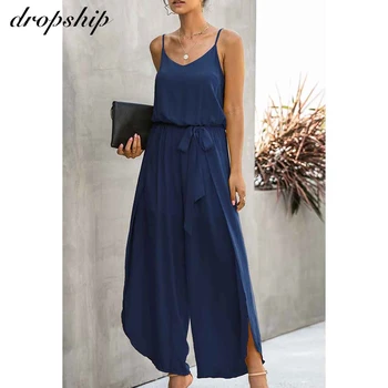 Dropship Loose Romper Jumpsuit Women Summer 2020 Sleeveless V Neck Playsuit Casual Thin Long Trousers Romper For Women Overalls
Dropship Loose Romper Jumpsuit Women Summer 2020 Sleeveless V Neck Playsuit Casual Thin Long Trousers Romper For Women Overalls