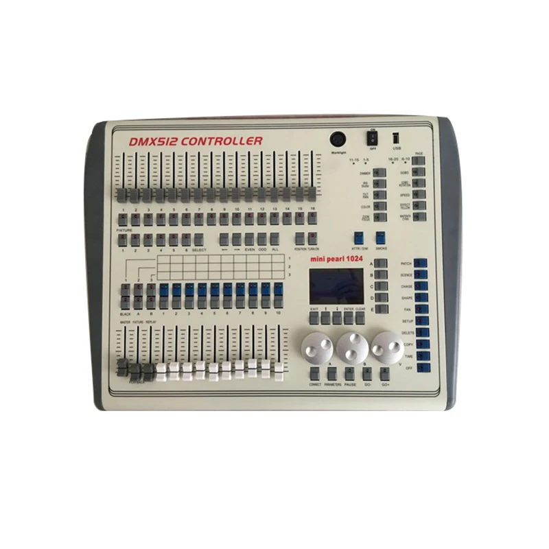Stage controller dmx Mini Pearl 1024 dmx Controller Lighting DMX512 Controller for stage lighting
Stage controller dmx Mini Pearl 1024 dmx Controller Lighting DMX512 Controller for stage lighting