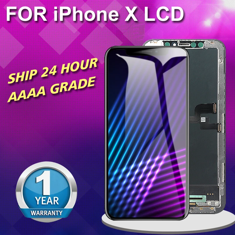AAAA++++ 5.8 For iPhone X OLED TFT LCD Display Touch Screen Digitizer Assembly for iPhone X With Gift No Dead Pixel
AAAA++++ 5.8 For iPhone X OLED TFT LCD Display Touch Screen Digitizer Assembly for iPhone X With Gift No Dead Pixel