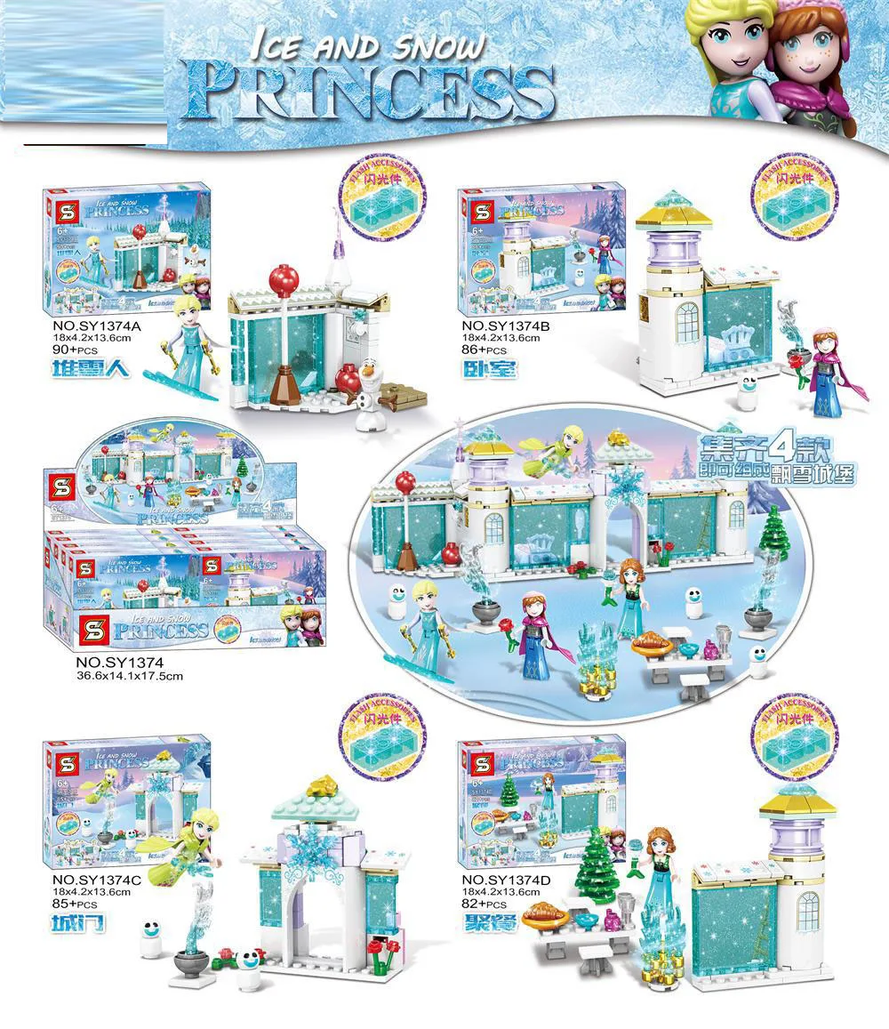 Toys 4 Models Building Blocks Ice Castle Gifts Elsa Legoinglys Friends Princess Street Series
Toys 4 Models Building Blocks Ice Castle Gifts Elsa Legoinglys Friends Princess Street Series