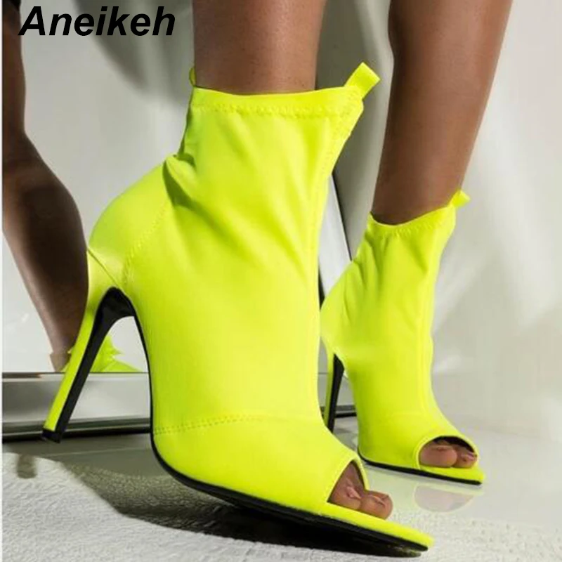 Aneikeh 2019 Spring/Autumn Womens Boots Elastic Lycra Sock Boots Ladies Open Toe High Heels Fashion Ankle Boots Women Pumps 42
Aneikeh 2019 Spring/Autumn Womens Boots Elastic Lycra Sock Boots Ladies Open Toe High Heels Fashion Ankle Boots Women Pumps 42