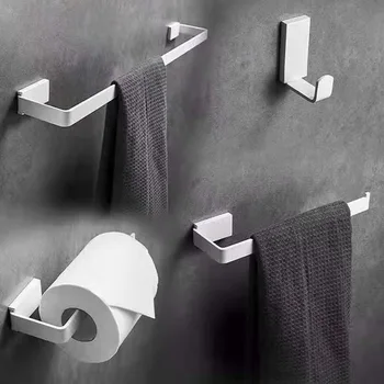 Paint White Towel Bar 4-piece Bathroom Hardware Set 304 Stainless Steel Towel Holder Robe Hook Wall Toilet Roll Paper Holder
Paint White Towel Bar 4-piece Bathroom Hardware Set 304 Stainless Steel Towel Holder Robe Hook Wall Toilet Roll Paper Holder
