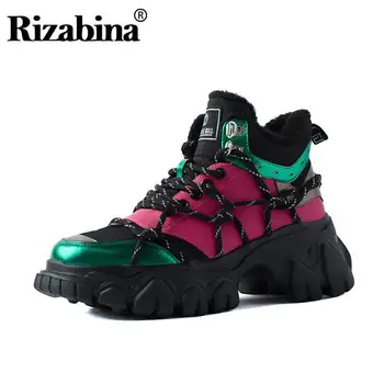 RIZABINA Winter Sneakers Women Ankle Boots Real Leather Thick Bottom Fur Warm Platform Shoes Women High Top Footwear Size 35-40
RIZABINA Winter Sneakers Women Ankle Boots Real Leather Thick Bottom Fur Warm Platform Shoes Women High Top Footwear Size 35-40