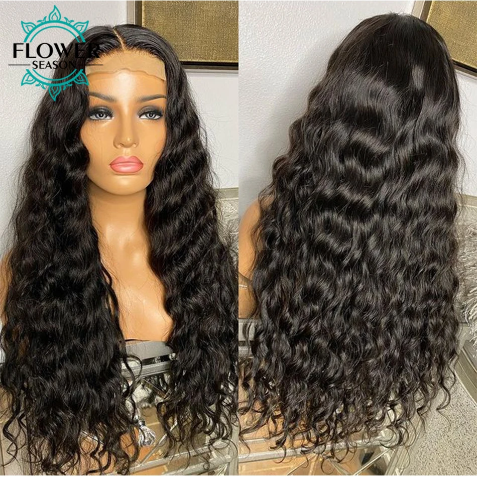 Water Wave Human Hair Wig 180Density 5x5 PU Scalp Top Lace Front Wig Preplucked for Black Women Wave Hair wigs FlowerSeason
Water Wave Human Hair Wig 180Density 5x5 PU Scalp Top Lace Front Wig Preplucked for Black Women Wave Hair wigs FlowerSeason
