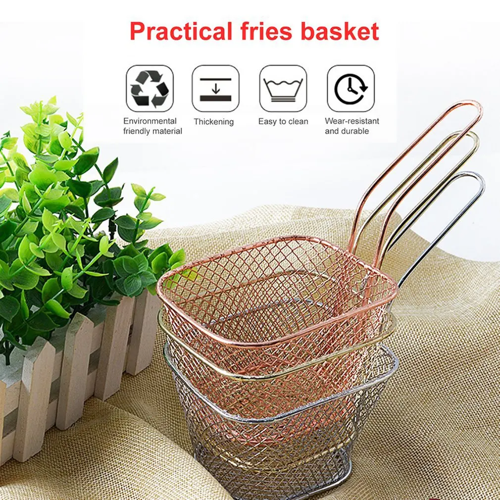 net fry fryer basket small square shape french fries baskets
