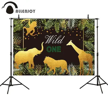 Allenjoy Wild One Party Banners Abstrack Golden Elephant Lion Tropical Leaves Wallpaper Birthday Safari Econ Polyester Backdrop
Allenjoy Wild One Party Banners Abstrack Golden Elephant Lion Tropical Leaves Wallpaper Birthday Safari Econ Polyester Backdrop