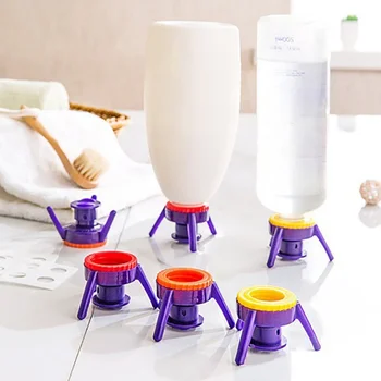 6Pcs Bottle Cap Inverted Stand Kit Plastic Bottle Holder Useful Shampoo Bracket Leakproof Cover Flip-it Inverted Caps Holder
6Pcs Bottle Cap Inverted Stand Kit Plastic Bottle Holder Useful Shampoo Bracket Leakproof Cover Flip-it Inverted Caps Holder