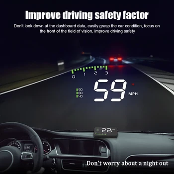 Car HUD Head Up Display A900 New 3.5'' OBD2 vehicle speed RPM water temperature voltage standard mode
Car HUD Head Up Display A900 New 3.5'' OBD2 vehicle speed RPM water temperature voltage standard mode