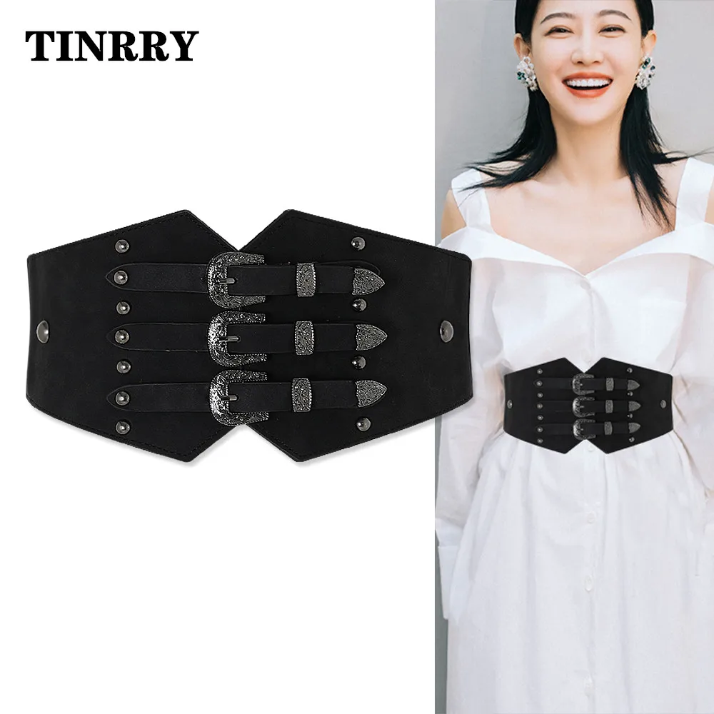 TINRRY rivet elastic PU girdle decoration hundred matching clothes corset European and American fashion ladies elastic wide belt
TINRRY rivet elastic PU girdle decoration hundred matching clothes corset European and American fashion ladies elastic wide belt