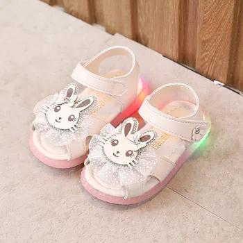 Fashion Summer Children's LED Light Beach Sandals Casual Comfortable Cute Rabbit With Rhinestone Flats For Girls Kid Beach Shoes
Fashion Summer Children's LED Light Beach Sandals Casual Comfortable Cute Rabbit With Rhinestone Flats For Girls Kid Beach Shoes
