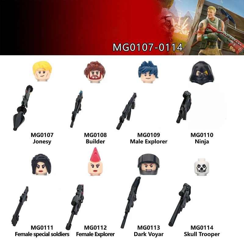 4.5cm Fortniteing Doll Blocks Raptor Skeleton Soldier Game Model Building Blocks Whole Body Block Toys Kid Birthday Gifts
4.5cm Fortniteing Doll Blocks Raptor Skeleton Soldier Game Model Building Blocks Whole Body Block Toys Kid Birthday Gifts