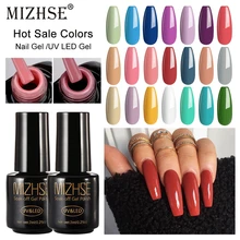 Mizhse 7ml uv gel unha polonês primavera/verão tema verde rosa amarelo branco ouro brilho cores embeber fora uv gel verniz(China)