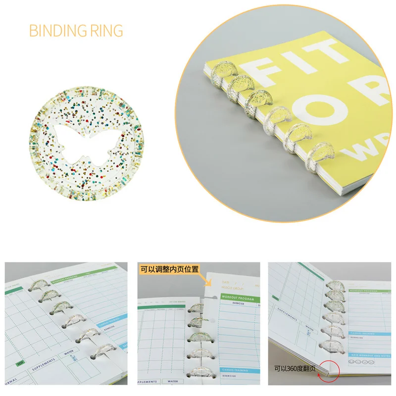 100PCS New Butterfly Notebook Mushroom Hole Disc Loose-leaf Buckle Coil Buckle 360 Degree Flip Butterfly Glitter Binding Buckle
100PCS New Butterfly Notebook Mushroom Hole Disc Loose-leaf Buckle Coil Buckle 360 Degree Flip Butterfly Glitter Binding Buckle