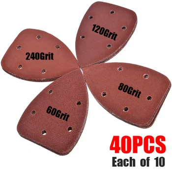 40Pcs Triangle Sanding Sheets Polishing Pads Sandpaper with 5 Holes 140mmx90mm For Grinding Abrasive Tools
40Pcs Triangle Sanding Sheets Polishing Pads Sandpaper with 5 Holes 140mmx90mm For Grinding Abrasive Tools