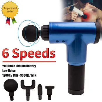 4 Heads Muscle Massage Gun 6 levels Speed Regulation Deep Tissue Massager Therapy Percussion Vibrating 7.4V Blue
4 Heads Muscle Massage Gun 6 levels Speed Regulation Deep Tissue Massager Therapy Percussion Vibrating 7.4V Blue