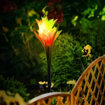 Simulation Lily Lawn Lamp 4 LED Lily Shaped Ground Plug Light Decorative Solar Night Lamp For Garden Yard Patio (Random Color)
Simulation Lily Lawn Lamp 4 LED Lily Shaped Ground Plug Light Decorative Solar Night Lamp For Garden Yard Patio (Random Color)