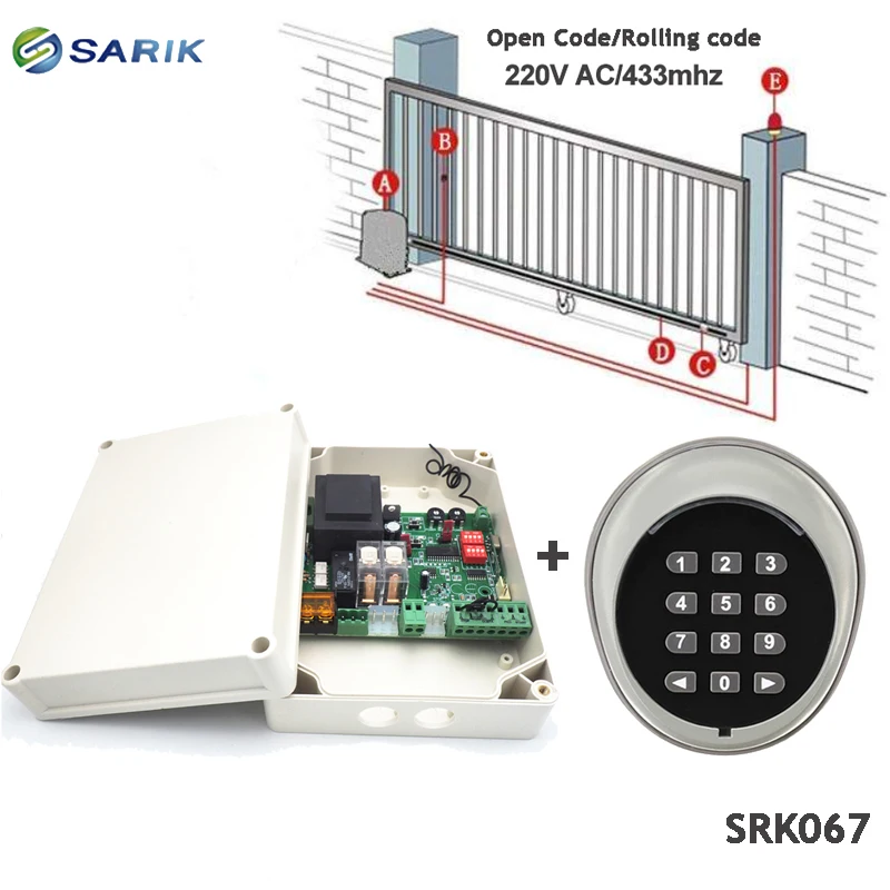 220V 433Mhz Wireless RF Universal Receiver Remote Control Switch Transmitter For Sliding Door with Wireless Keypad
220V 433Mhz Wireless RF Universal Receiver Remote Control Switch Transmitter For Sliding Door with Wireless Keypad