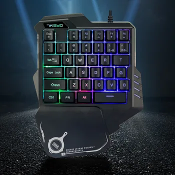 G30 Wired Backlight Keyboard Mouse Set One-handed Professional Gaming Keyboard Mini Portable Game Mouse For Eating Chicken Game
G30 Wired Backlight Keyboard Mouse Set One-handed Professional Gaming Keyboard Mini Portable Game Mouse For Eating Chicken Game