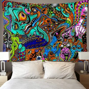 

Psychedelic Arabesque Mysterious Tapestry Hippie Tapestry Abstract Pattern Trippy Tapestry Fantasy Magical Fractal Tapestry