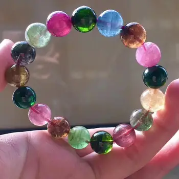 Certificate Natural Colorful Tourmaline Quartz Bracelet 12mm Clear Round Beads Women Crystal From Brazil Rare Tourmaline AAAAAA
Certificate Natural Colorful Tourmaline Quartz Bracelet 12mm Clear Round Beads Women Crystal From Brazil Rare Tourmaline AAAAAA