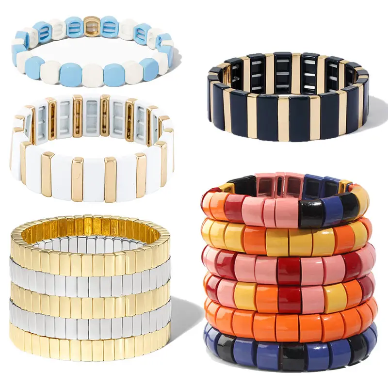 Flatfoosie 2019 Hot Gold Color Enamel Rainbow Tile Bracelet Colorful Enameled Elastic Tile Arrow Bead Bracelet for Women Jewelry
Flatfoosie 2019 Hot Gold Color Enamel Rainbow Tile Bracelet Colorful Enameled Elastic Tile Arrow Bead Bracelet for Women Jewelry