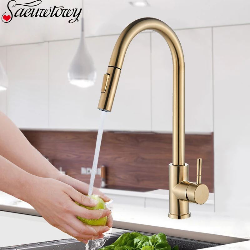 Brushed Gold Kitchen Faucet Pull Out Kitchen Sink Faucet Single Handle Faucet 360 Degree Rotating Sink Mixer Kitchen Tap
Brushed Gold Kitchen Faucet Pull Out Kitchen Sink Faucet Single Handle Faucet 360 Degree Rotating Sink Mixer Kitchen Tap