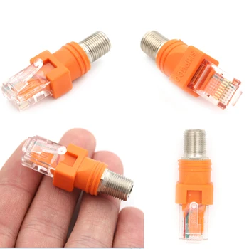 F-Type Connector RF Female To RJ45 Male Coaxial Barrel Coupler Adapter Coax Adapter RJ45 To RF Female Connector
F-Type Connector RF Female To RJ45 Male Coaxial Barrel Coupler Adapter Coax Adapter RJ45 To RF Female Connector