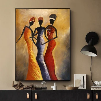 Vintage African Woman Portrait Oil Painting on Canvas Posters and Prints Scandinavian Art Wall Picture for Living Room Decor 
Vintage African Woman Portrait Oil Painting on Canvas Posters and Prints Scandinavian Art Wall Picture for Living Room Decor