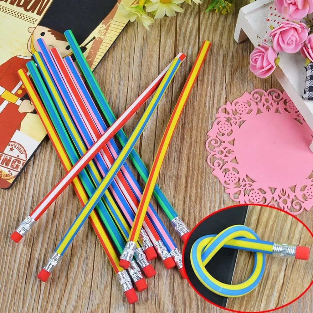 Flexible Soft Colorful Magic With Eraser Colorful Pencil Soft Bendy For Kids Writing Students Pencils School Office Supplies
Flexible Soft Colorful Magic With Eraser Colorful Pencil Soft Bendy For Kids Writing Students Pencils School Office Supplies