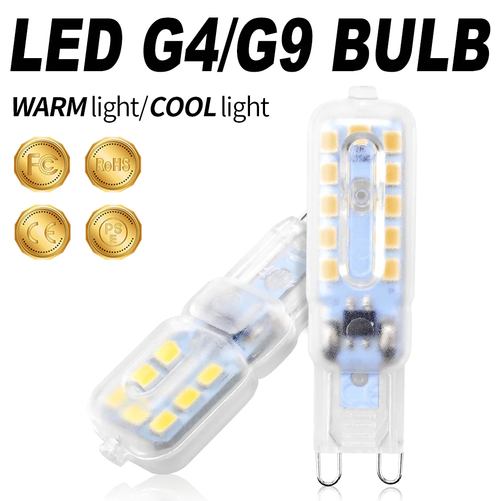 

G9 LED Lamp 3W 5W Corn Bulb LED Bulb G4 220V Dimmable Spotlight LED Light 2835 Chandelier Lighting Replace Halogen Lamp 240V