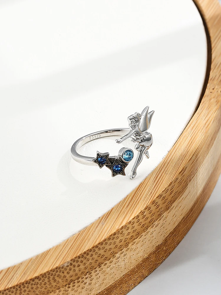 SILVERHOO Adjustable Rings For Women Pretty Girl S925 Sterling Silver Open Ring Party Zircon Jewelry Trendy Star New Arrivals SILVERHOO Adjustable Rings For Women Pretty Girl S925 Sterling Silver Open Ring Party Zircon Jewelry Trendy Star New Arrivals