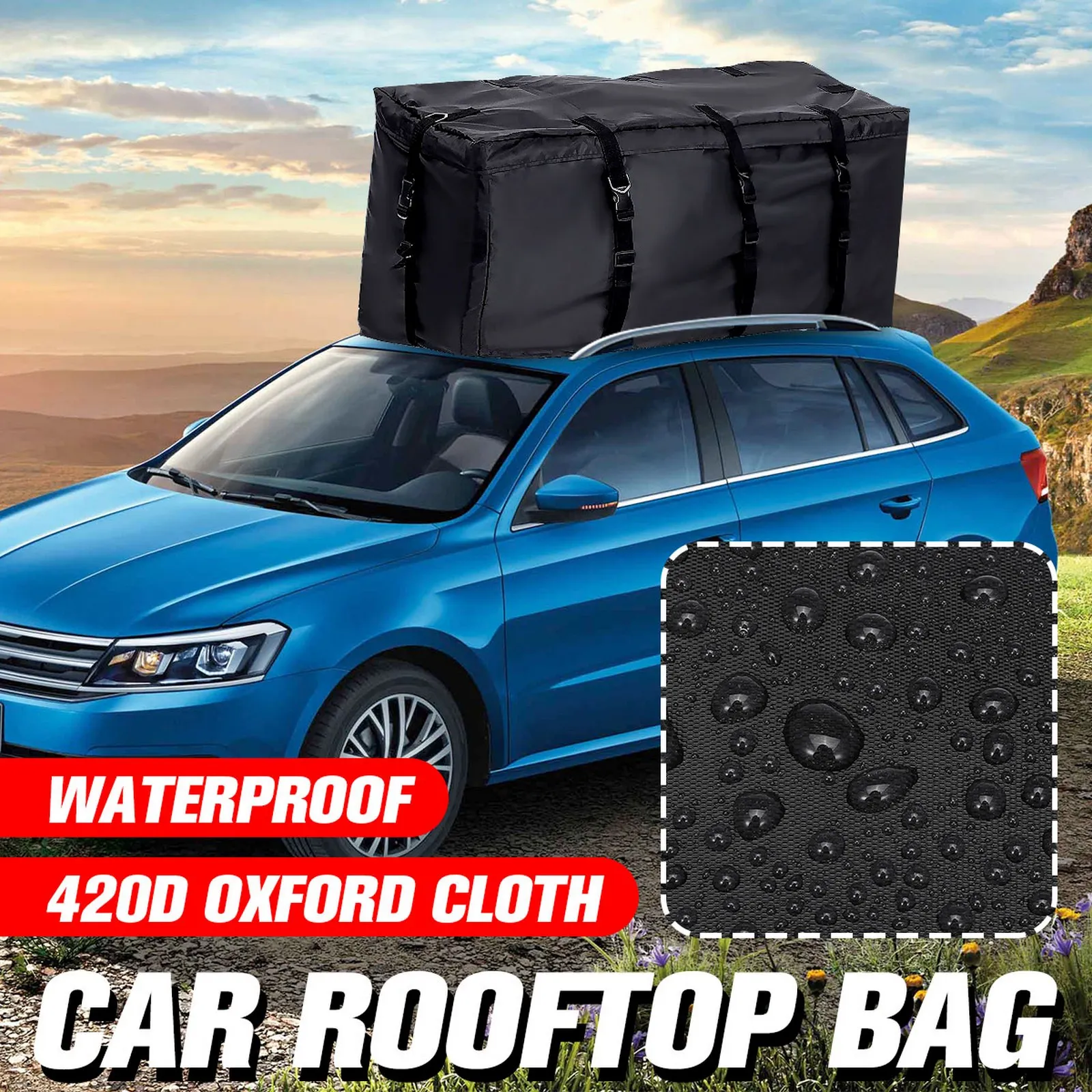 120x51x51cm Waterproof Car Roof Top Carrier Cargo Luggage Travel Bag Storage Bag for Vehicles with Roof Rails
120x51x51cm Waterproof Car Roof Top Carrier Cargo Luggage Travel Bag Storage Bag for Vehicles with Roof Rails