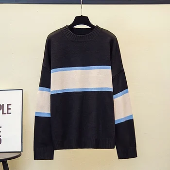 Autumn And Winter Loose Large Size Set Of Color Matching Knit Bottoming Shirt Sweater Women's Pullover Shirt
Autumn And Winter Loose Large Size Set Of Color Matching Knit Bottoming Shirt Sweater Women's Pullover Shirt