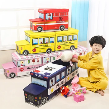 Bus-shaped Children 's Toy Storage Bag Can Sit on Human Clothes Toy Storage Box Foldable Cartoon Car to Put Debris Stool
Bus-shaped Children 's Toy Storage Bag Can Sit on Human Clothes Toy Storage Box Foldable Cartoon Car to Put Debris Stool