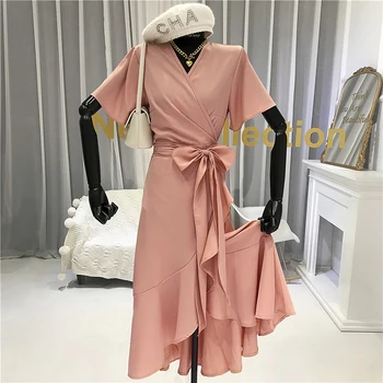 Split Dress Bohemian Solid Ruffles V-Neck Ropa Mujer Vestidos Verano women vintage dresses summer elegant robe a volants femme
Split Dress Bohemian Solid Ruffles V-Neck Ropa Mujer Vestidos Verano women vintage dresses summer elegant robe a volants femme
