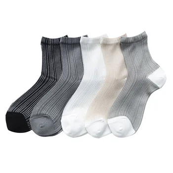 Dreamlikelin Korean Style Spring Summer Women Thin Galss Silk Fashion Transparent Striped Short Socks
Dreamlikelin Korean Style Spring Summer Women Thin Galss Silk Fashion Transparent Striped Short Socks