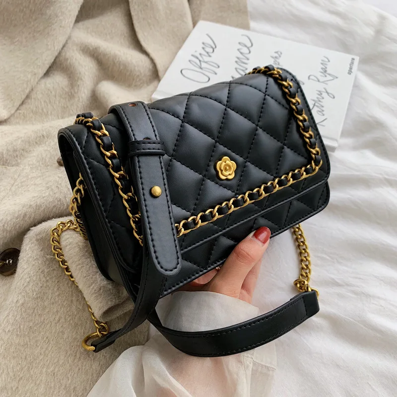Graceful Shoulder Small Black Bag Women's 2019 New Style Fashion Rhombus Chain Bag Fashion Korean-style Western Style One-Should
Graceful Shoulder Small Black Bag Women's 2019 New Style Fashion Rhombus Chain Bag Fashion Korean-style Western Style One-Should