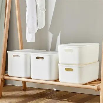 1Pc Storage Box Dustproof Stackable Storage Organizer Dampproof Large Capacity Storage Box (White, Handle, Large Size)
1Pc Storage Box Dustproof Stackable Storage Organizer Dampproof Large Capacity Storage Box (White, Handle, Large Size)