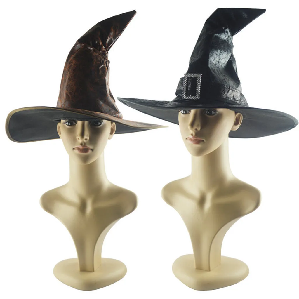 

Women's Large Ruched Witch Hat Accessory Holiday Halloween Party Masquerade College Festival Party Decoration Hats