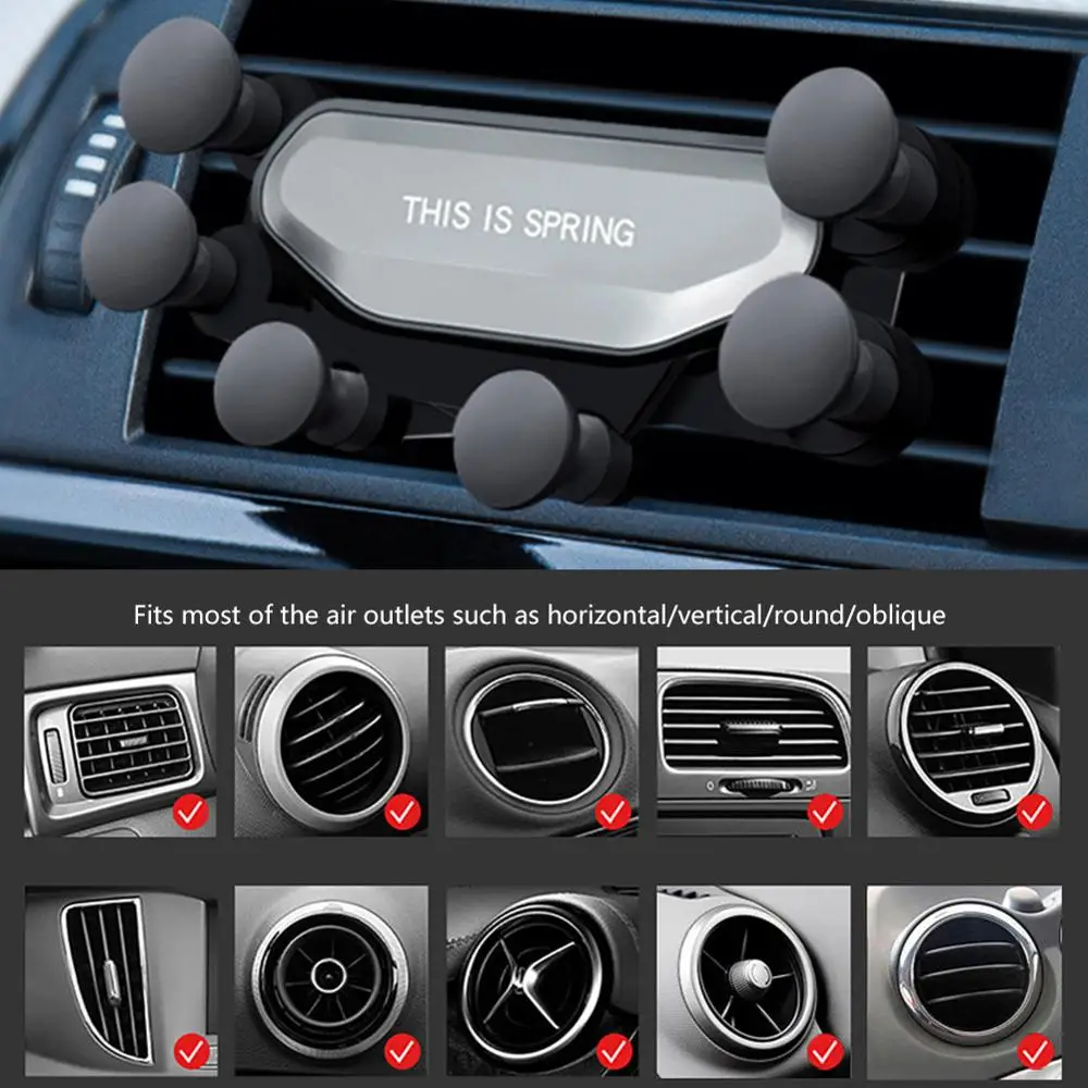 New Gravity Vehicle Mobile Phone Rack Seven Point Support Deformation Card Button Outlet Support Creative Car Navigation Frame
New Gravity Vehicle Mobile Phone Rack Seven Point Support Deformation Card Button Outlet Support Creative Car Navigation Frame
