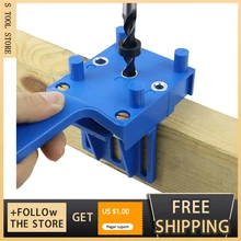 

Wooden Board Hole Punch Drill Bit Guide Locator Adjustable Hand Held Board Straight Hole Punch Woodworking Tool Set