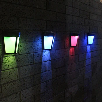 Solar lights outdoors LED colorful light fence lamp wall lamp waterproof garden courtyard park path corridor decorativ lamp 2pcs 
Solar lights outdoors LED colorful light fence lamp wall lamp waterproof garden courtyard park path corridor decorativ lamp 2pcs