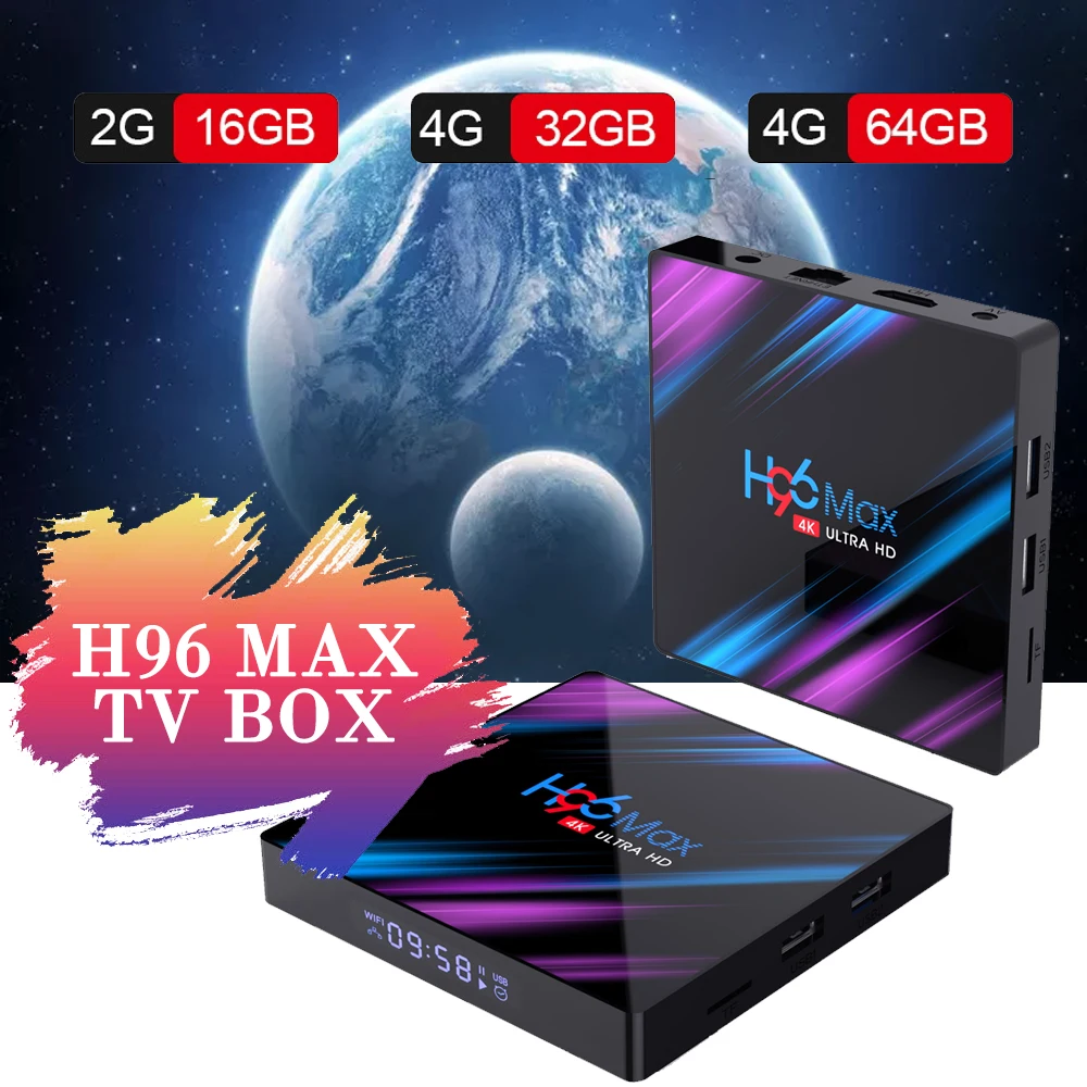 H96 Max Smart Android 9.0 TV Box RK3318 Quad Core BT4.0 HD UHD Media Player Voice Assitant Player Youtube HD 4K Set Top Box
H96 Max Smart Android 9.0 TV Box RK3318 Quad Core BT4.0 HD UHD Media Player Voice Assitant Player Youtube HD 4K Set Top Box