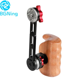 BGNing Left Wooden Handle with Nato Rail M6 Rosette ARRI Mount Adapter and 151mm Extension Arm for DSLR Camera Cage Photography
BGNing Left Wooden Handle with Nato Rail M6 Rosette ARRI Mount Adapter and 151mm Extension Arm for DSLR Camera Cage Photography