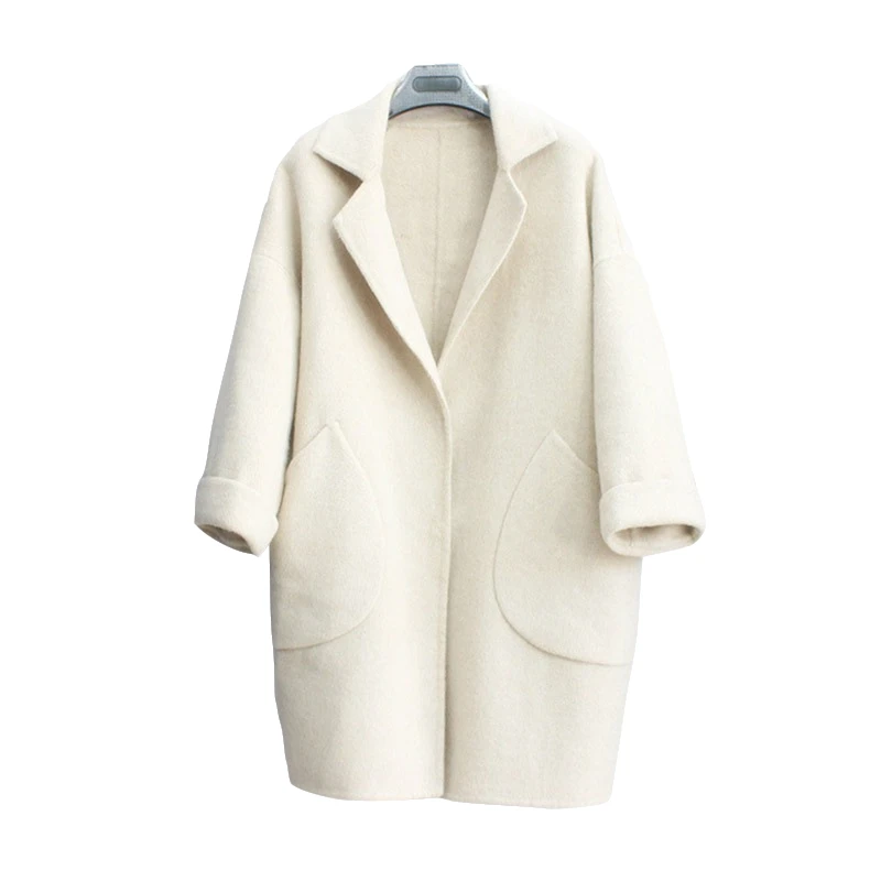 Women Winter Autumn Woolen Coat Plus Size Solid Pockets Slim Casual Open Stitch Long Coat Korean Style Office Lady Coat Elegant
Women Winter Autumn Woolen Coat Plus Size Solid Pockets Slim Casual Open Stitch Long Coat Korean Style Office Lady Coat Elegant