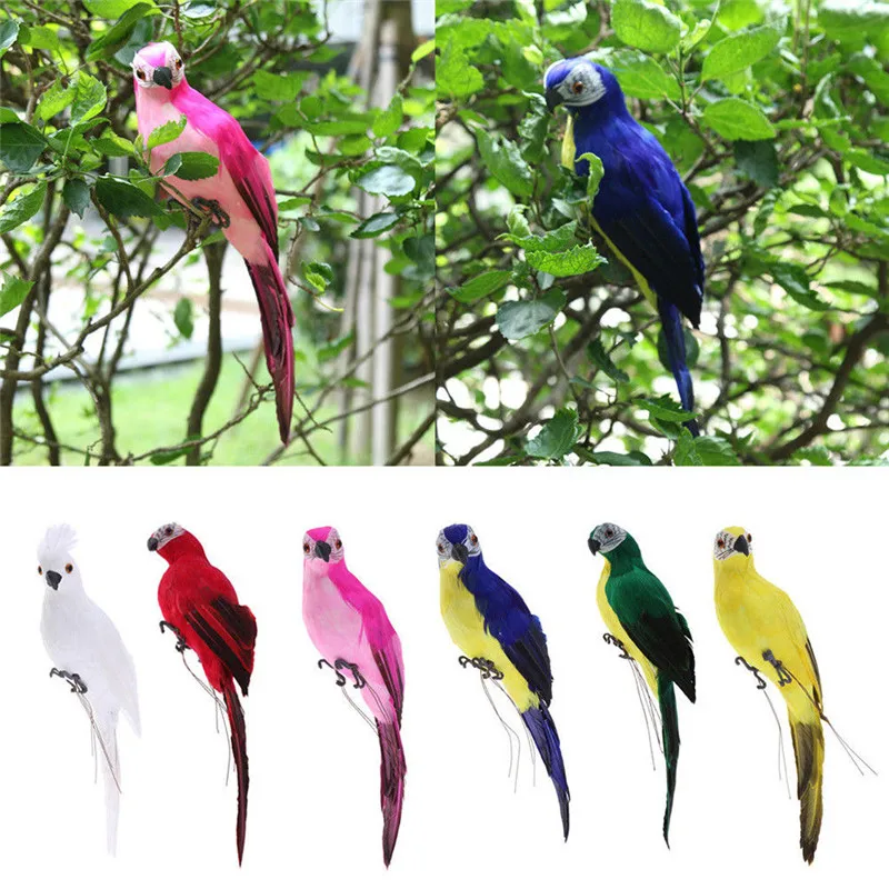 35cm Simulation Parrot Creative Handmade Foam Feather Macaw Lawn Figurine Ornament Fake Animal Bird Garden Prop Decoration 
35cm Simulation Parrot Creative Handmade Foam Feather Macaw Lawn Figurine Ornament Fake Animal Bird Garden Prop Decoration