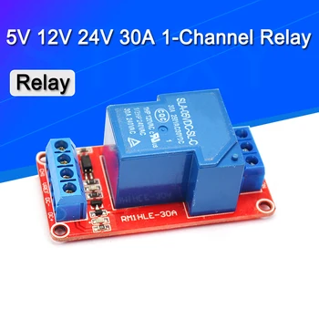 

DC 5V 12V 24V 30A High Low Power 1-Channel Relay Module With Optocoupler H/L Level Triger for Arduino Mega AVR PIC DSP ARM