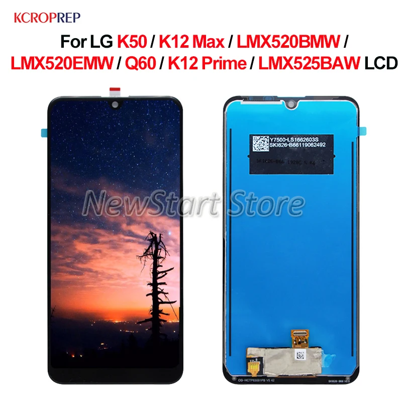 For LG K50 K12 Max LCD For LG Q60 K12 Prime lcd Display Touch Screen Digitizer Assembly Replacement Accessory With Frame 6.26
For LG K50 K12 Max LCD For LG Q60 K12 Prime lcd Display Touch Screen Digitizer Assembly Replacement Accessory With Frame 6.26