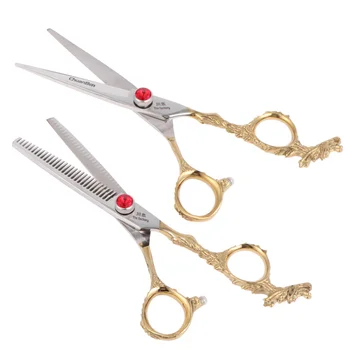 2pcs Hair Scissors Set Metal Carved Barber's Shears Hair Cutting Scissor Kit Hair Styling Tools
2pcs Hair Scissors Set Metal Carved Barber's Shears Hair Cutting Scissor Kit Hair Styling Tools