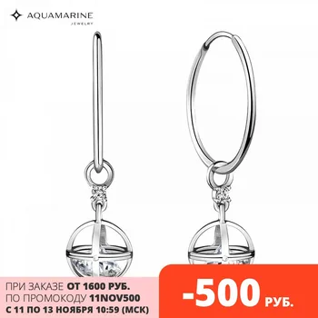 Earrings Congo aquamarine with cubic zirconia, 925 sterling silver
Earrings Congo aquamarine with cubic zirconia, 925 sterling silver